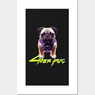 Just a Cyber Pug 2077 Posters and Art